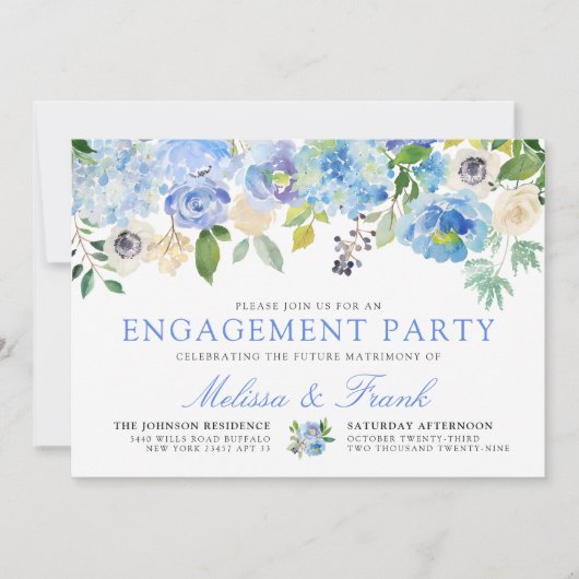 Carolina Bloom| Engagement Party Kaart (Voorkant)