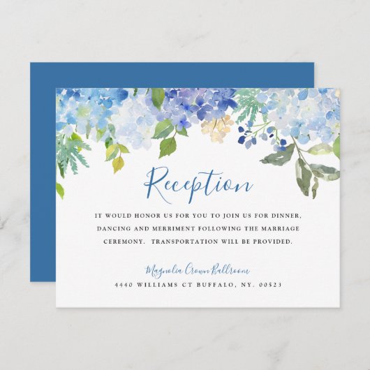 Carolina Bloom |  Uitnodiging Receptie (Voorkant / Achterkant)