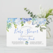 Carolina Bloom | uitnodiging tot baby shower (Staand voorkant)