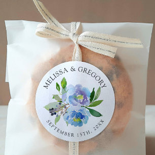 Carolina Bloom   Wild Floral bruiloft Ronde Sticker