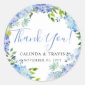 Carolina Bloom Wreath | Dank u Ronde Sticker (Voorkant)