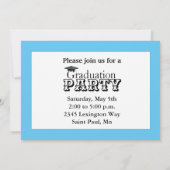 Carolina Blue Afstudeerder Invitation, 5" x 7" Kaa Kaart (Achterkant)