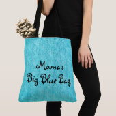 Carolina Blue Cableknit Kijk Tote Bag (Dichtbij)