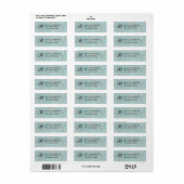 Carolina Blue Concrete Monogram Retouradres Lab Etiket (Full Sheet)