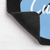 Carolina Blue Custom Team Name Basketball Mousepad Muismat (Hoek)