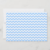 Carolina Blue en Navy Chevron Birthday Invitation Kaart (Achterkant)