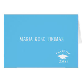 Carolina Blue Grad bedankbriefje (4.25" x 5.5")