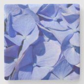 Carolina Blue Hydrangeas Limestone Stone Onderzett Stenen Onderzetter (Voorkant)
