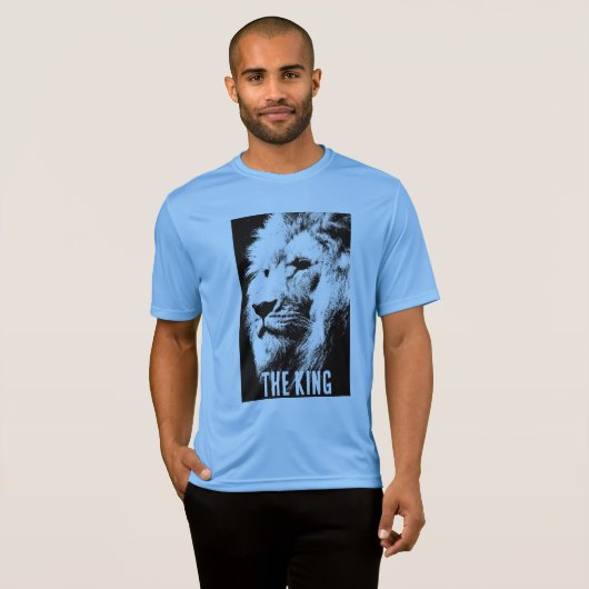 Carolina Blue King Mannen Sport-Tek Concurrent Lio T-shirt (Voorkant volledig)
