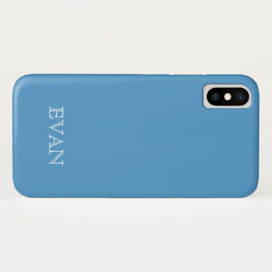 CAROLINA BLUE Solid Background iPhone X Hoesje (Achterkant (horizontaal))