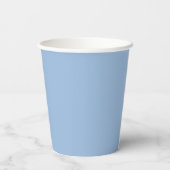 Carolina Blue Solid Color Papieren Bekers (Achterkant)
