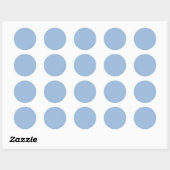 Carolina Blue Solid Color Ronde Sticker (Vel)
