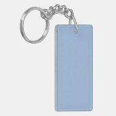 Carolina Blue Solid Color Sleutelhanger (Voorkant Links)