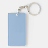 Carolina Blue Solid Color Sleutelhanger (achterkant)