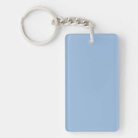 Carolina Blue Solid Color Sleutelhanger (Voorkant)