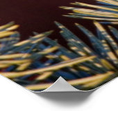 Carolina Chickadee in Blue Atlas Cedar Poster (Hoek)