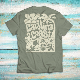 Carolina Coast Strand Vintage Retro Palmboom Oceaa T-shirt