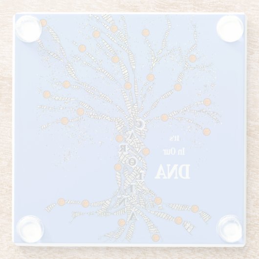 Carolina DNA Basketball Glazen Onderzetter (Achterkant)