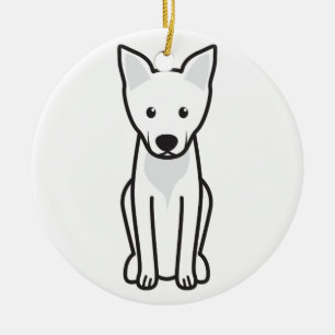 Carolina Dog Cartoon Keramisch Ornament
