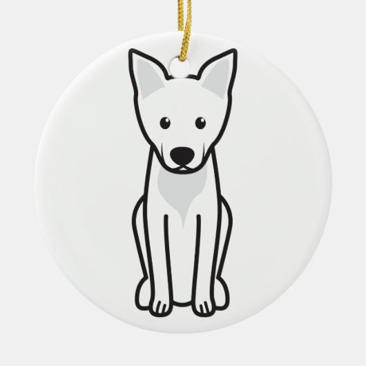 Carolina Dog Cartoon Keramisch Ornament (Voorkant)