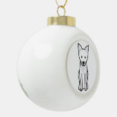 Carolina Dog Cartoon Keramische Bal Ornament (Links)