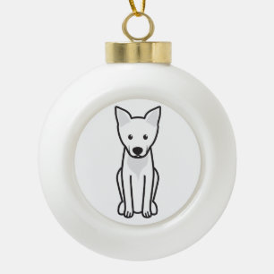 Carolina Dog Cartoon Keramische Bal Ornament