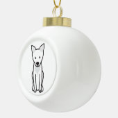 Carolina Dog Cartoon Keramische Bal Ornament (Rechts)