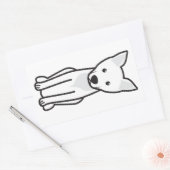 Carolina Dog Cartoon Rechthoekige Sticker (Envelop)