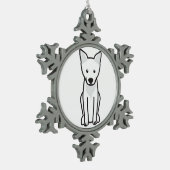 Carolina Dog Cartoon Tin Sneeuwvlok Ornament (Links)