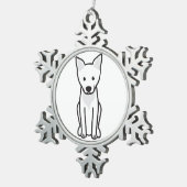Carolina Dog Cartoon Tin Sneeuwvlok Ornament (Rechts)