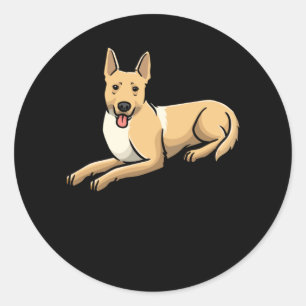 Carolina Dog Dog Ronde Sticker