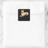 Carolina Dog Dog Vierkante Sticker (Tas)
