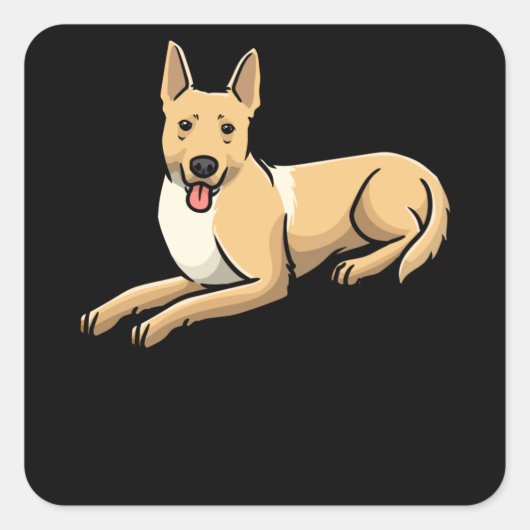 Carolina Dog Dog Vierkante Sticker (Voorkant)