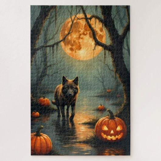 Carolina Dog Geheime Moeras Halloween Kunst Legpuzzel (Verticaal)