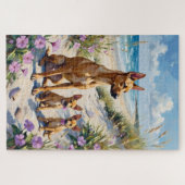 Carolina Dog Kustduin Kunst Legpuzzel (Horizontaal)