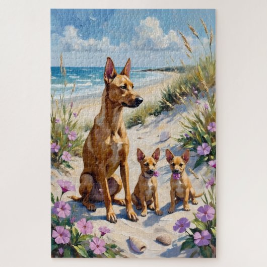 Carolina Dog Kustduin Kunst Legpuzzel (Verticaal)