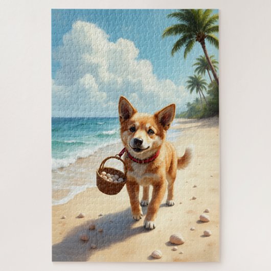 Carolina Dog Strand Schelp Scene Legpuzzel (Verticaal)