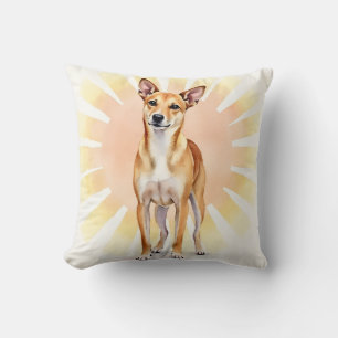 Carolina Dog Watercolor Zonneburst Kunst Kussen