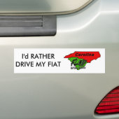 Carolina_FLU_transparant_png, ik zou RATHER DRIVE  Bumpersticker (Op auto)