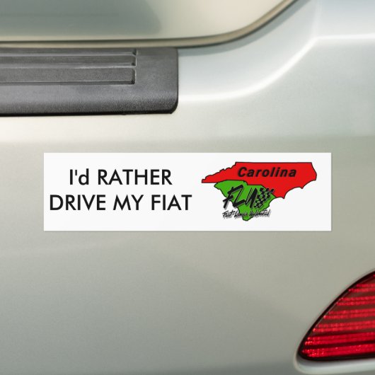 Carolina_FLU_transparant_png, ik zou RATHER DRIVE  Bumpersticker (Op auto)