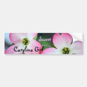 Carolina Girl Pink Dogwood Bumpersticker