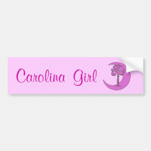 Carolina Girl Pink Palmetto Bumpersticker