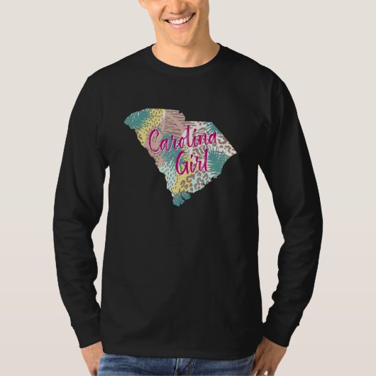 Carolina Girl Tropical Floral South Carolina T-shirt (Voorkant)