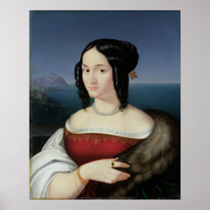 Carolina Grossi, de eerste vrouw van de kunstenaar Poster