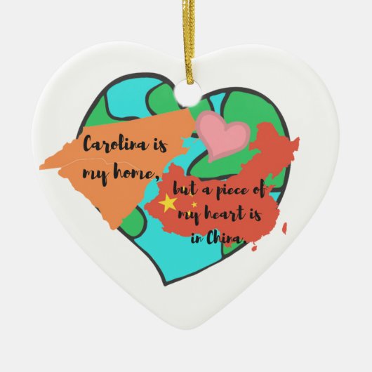 Carolina is mijn thuis... keramisch ornament (Voorkant)