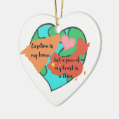 Carolina is mijn thuis... keramisch ornament (Links)