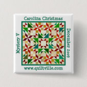 Carolina kerstpop vierkante button 5,1 cm (Voorkant)