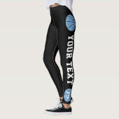 Carolina Light Blue Basketball Custom Text/Number Leggings (Links)