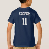 Carolina Light Blue Football Team, speler en numme T-shirt (Achterkant)