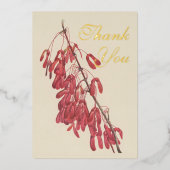  Carolina Maple Botanical Dank u Folie Uitnodiging (Voorkant)